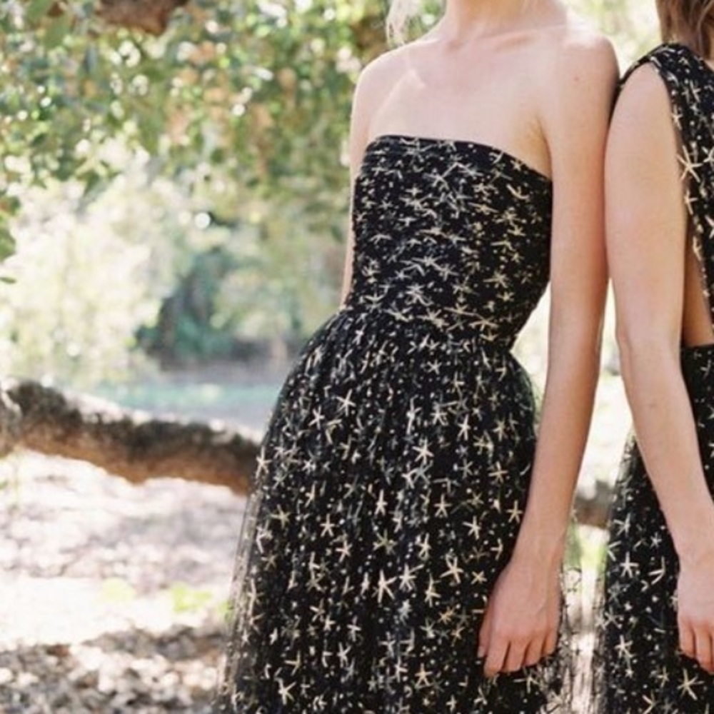 Joanna August star tulle dress strapless size 6